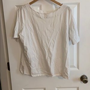 2 X Talbots 100% cotton scallop neckline